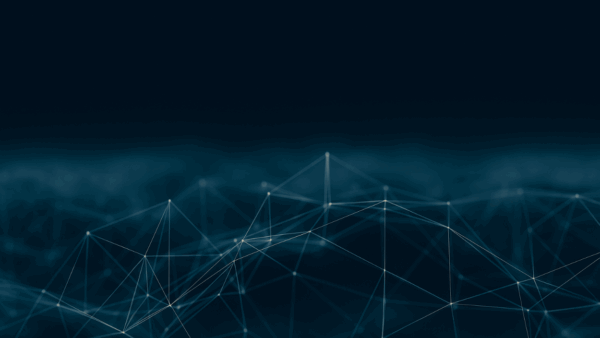 Abstract background with dark blue and light blue lines.
